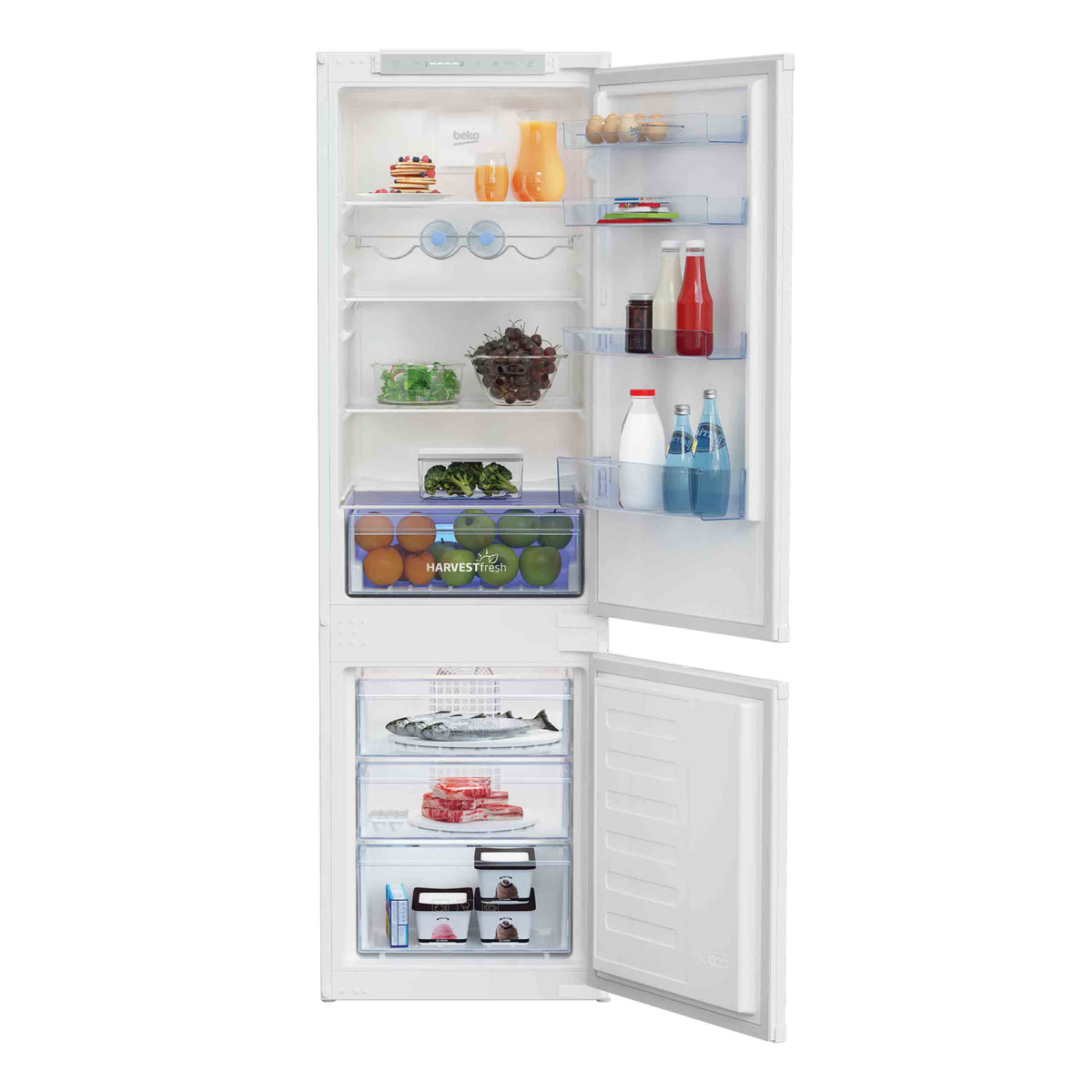 Beko BCFD4V73 Integrated 70/30 Frost Free Fridge Freezer with HarvestFresh