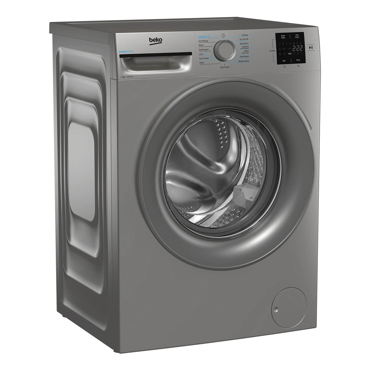 Beko BMN3WT3841S 8Kg 1400Spin Washing Machine - Silver