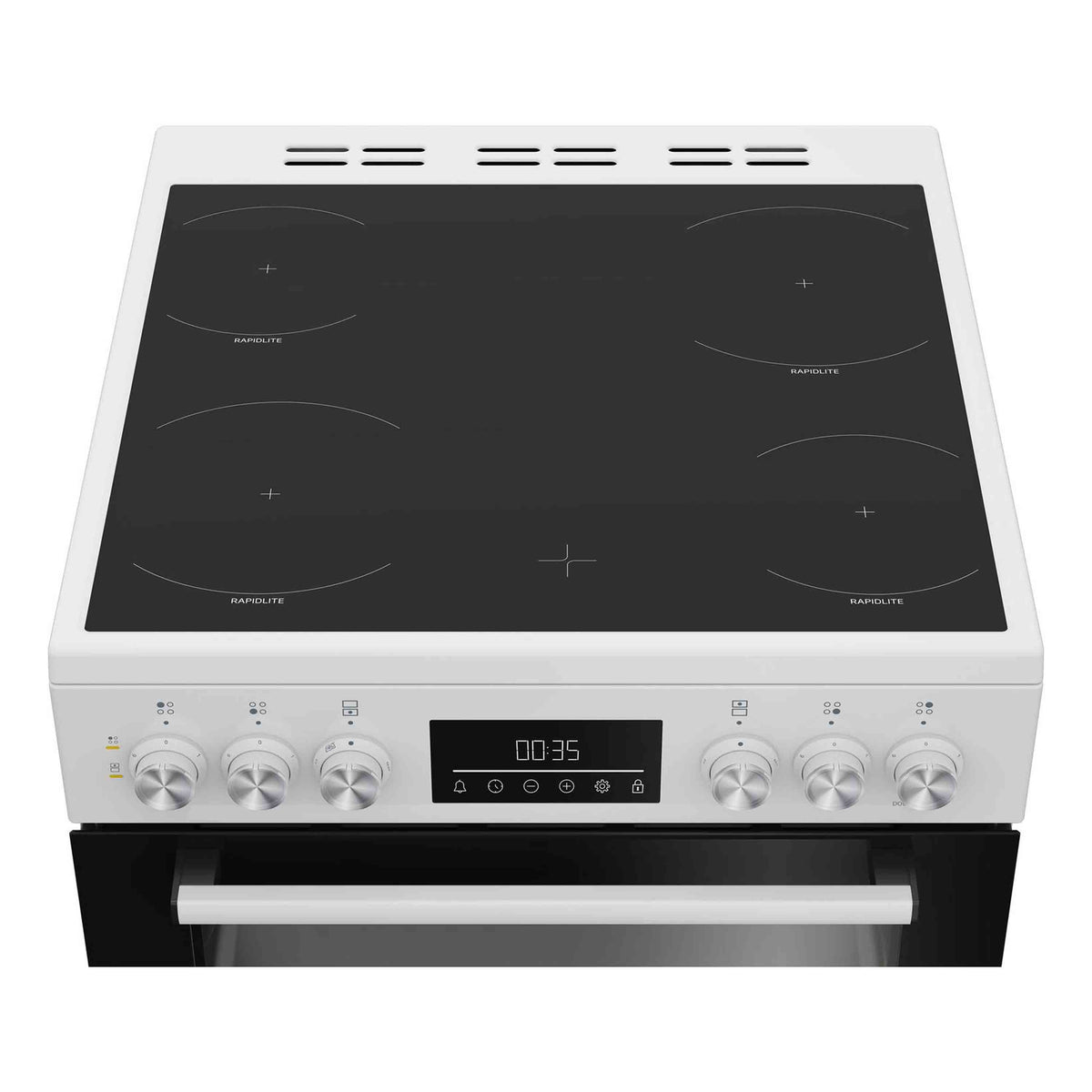 Beko EDC6731W 60cm Ceramic Double Oven Cooker - White