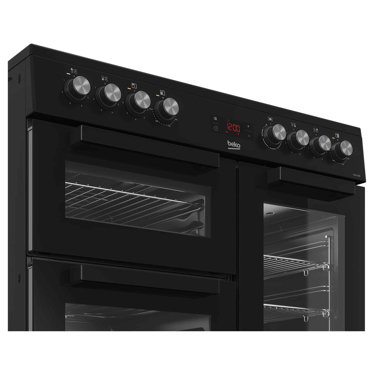 Beko KDVC90K 90cm Double Oven Range Cooker - Black