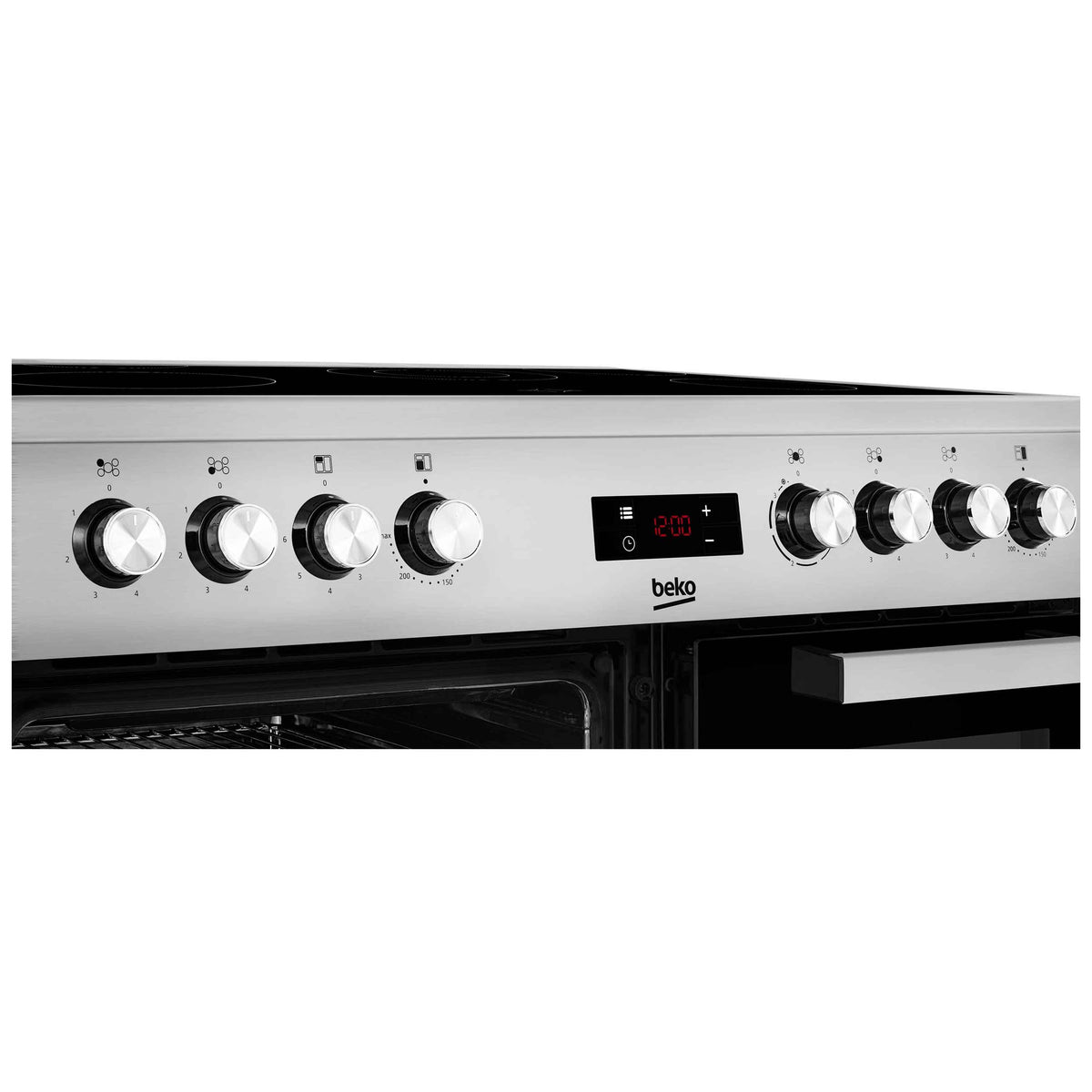 Beko KDVC90X Freestanding 90cm Double Oven Range Cooker in Stainless Steel