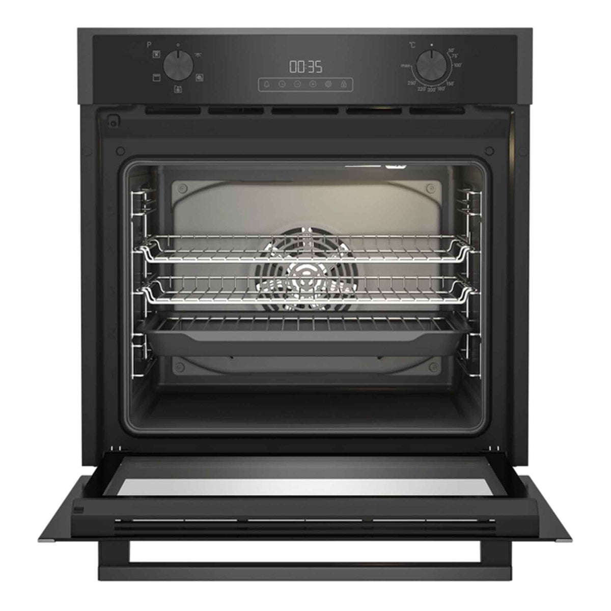Blomberg ROEN9202DX 59.4cm Built-In Single AeroChef Oven - Dark Steel