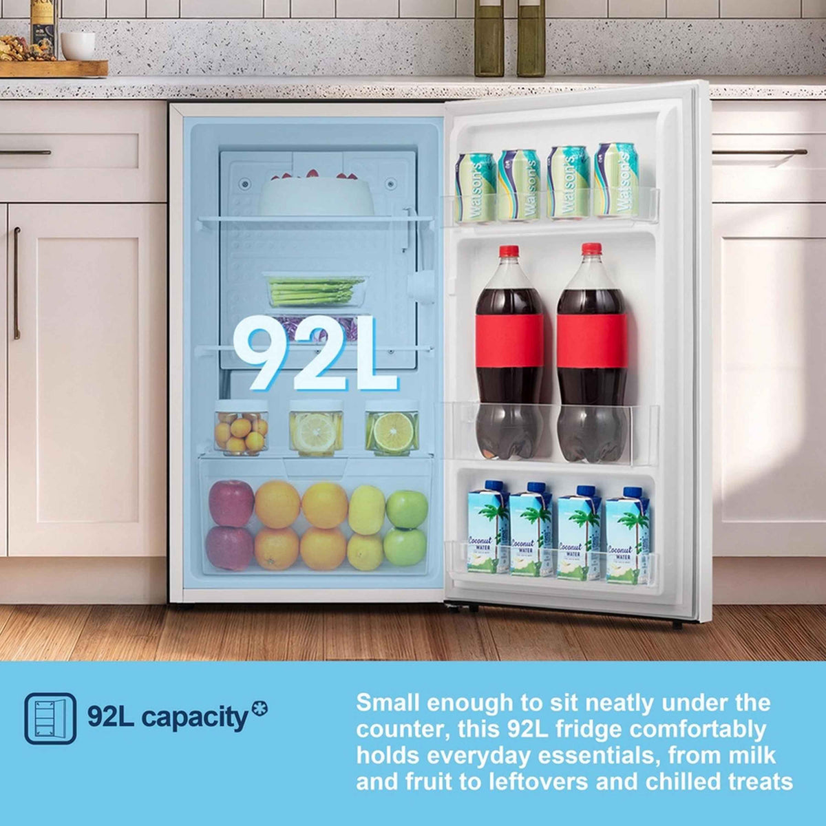 Fridgemaster MUL4892E Undercounter Larder Fridge - White