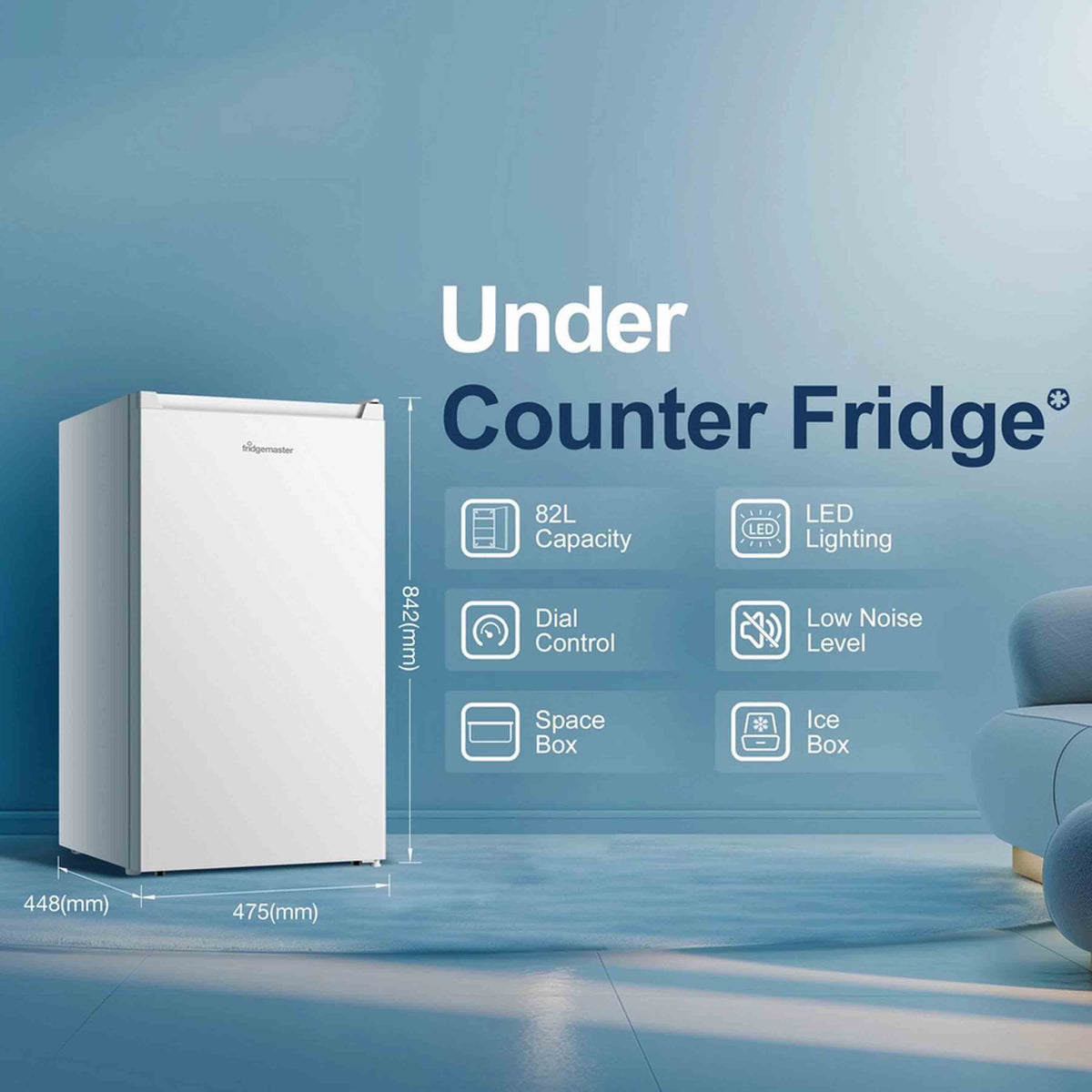 Fridgemaster MUR4894E 47.5cm Undercounter Fridge – White