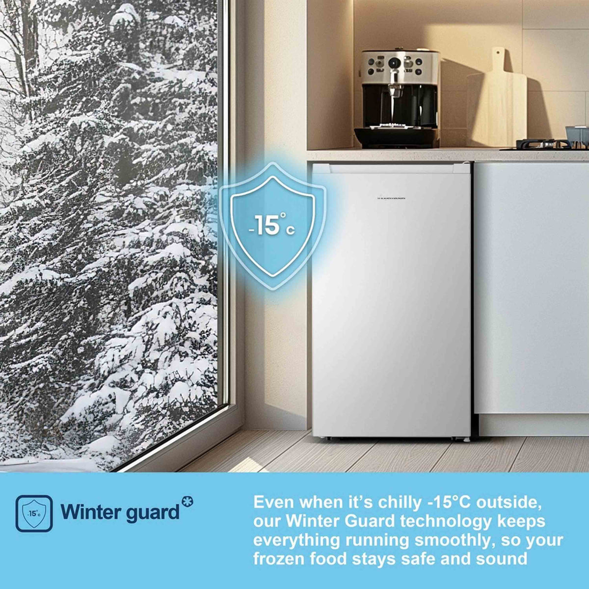Fridgemaster MUZ4860E Undercounter Freezer 47.5cm - White