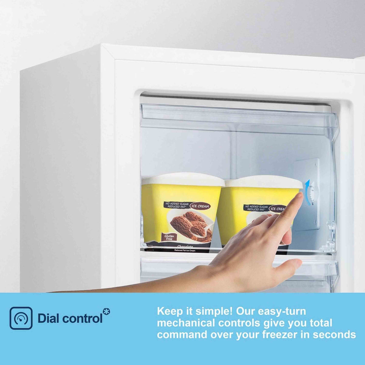 Fridgemaster MUZ4860E Undercounter Freezer 47.5cm - White