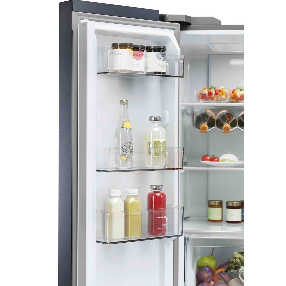 Haier HCR5919EHMB Multi Door Frost Free American Fridge Freezer - Brushed Black