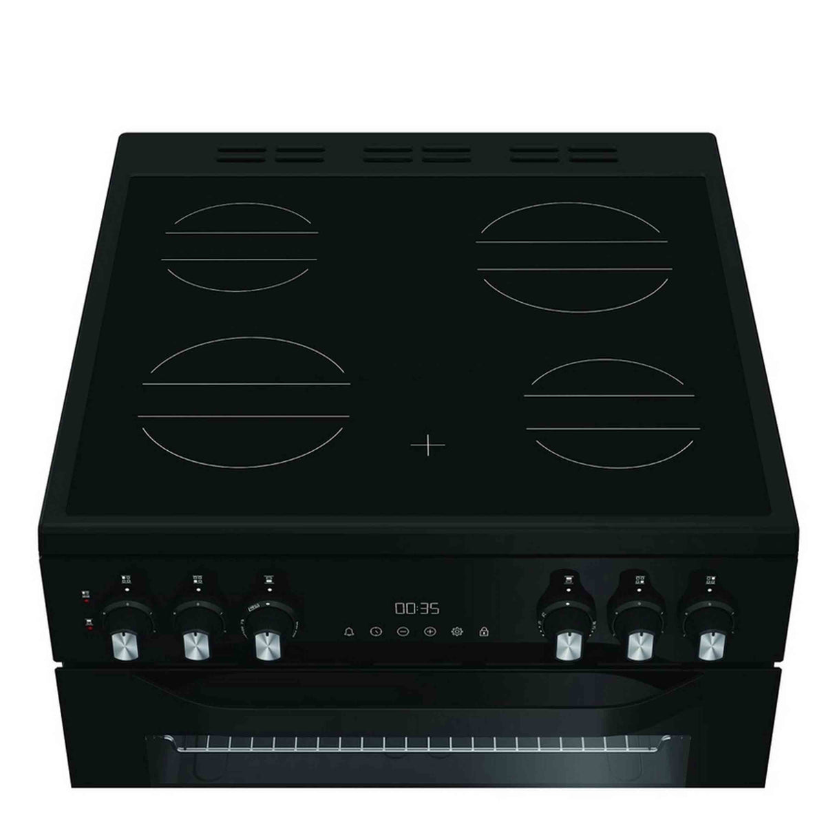 Hotpoint HDE6VDC2B1 60cm Double Oven Electric Cooker - Black