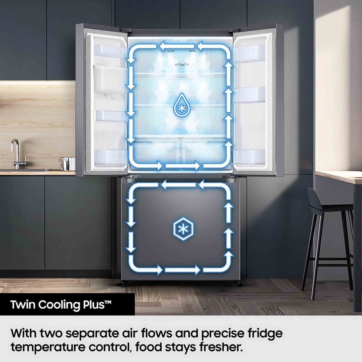Samsung RF50C532EB1/EU 81.7cm American Fridge Freezer - Black