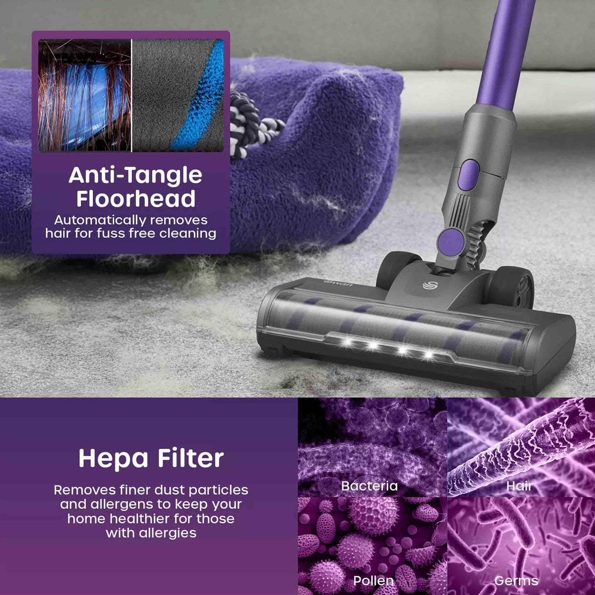 Swan SC15827N Dust Master Cordless Anti-Tangle Vacuum Cleaner
