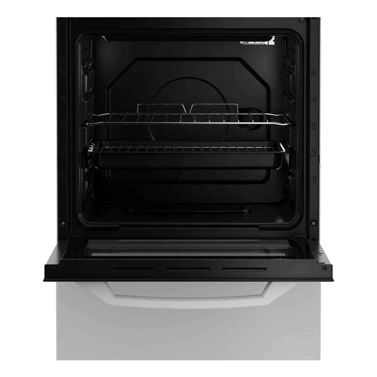 Zenith ZE503W 50cm Single Oven Electric Cooker with Solid Plate Hob - White
