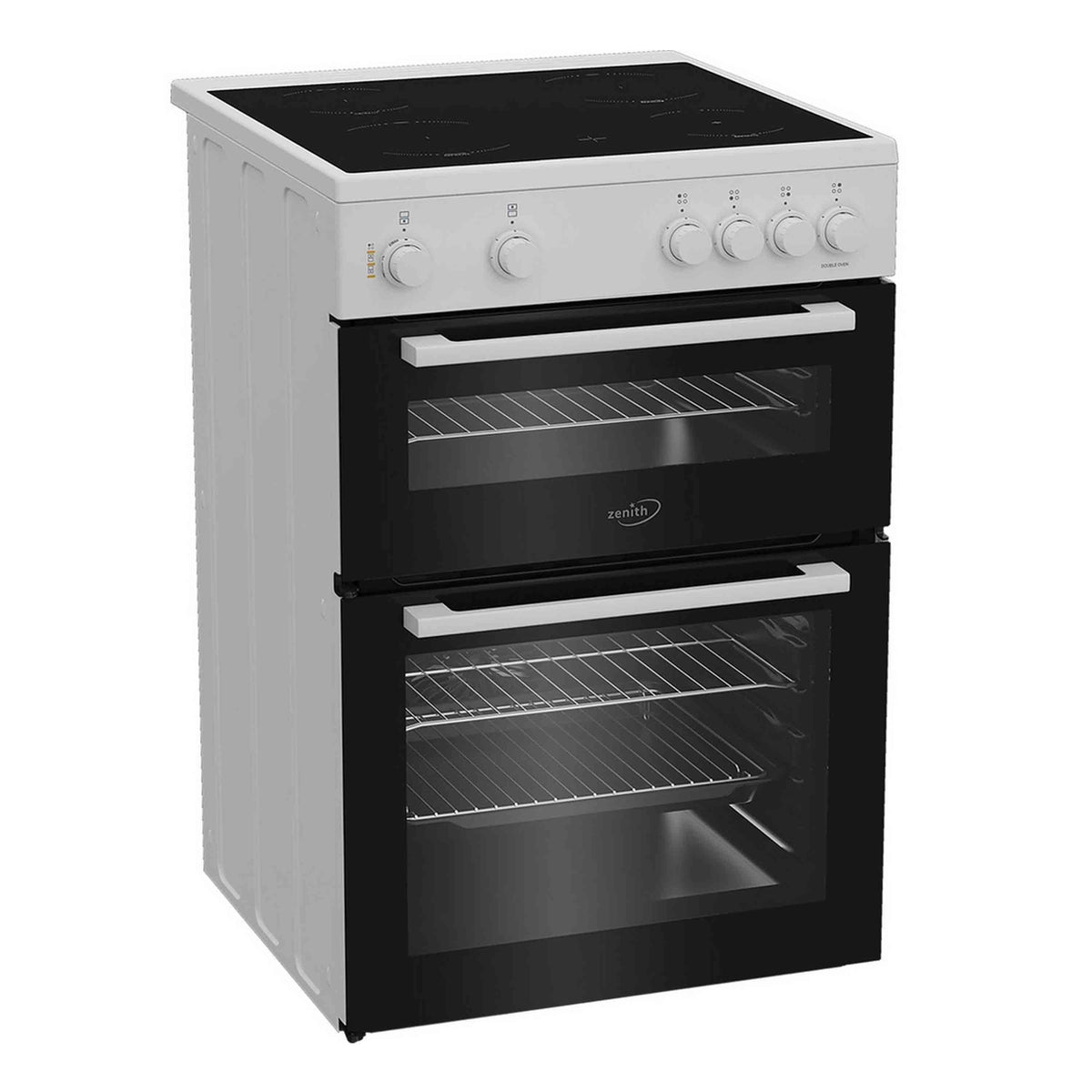 Zenith ZET605W 60cm Electric Cooker with Ceramic Hob – White