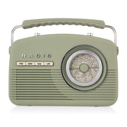 Akai AKAA60010VSG Portable 4 Band Vintage Radio in Sage Green