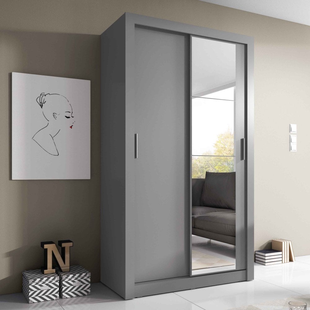 Denmark 1.2m Sliderobe - Grey