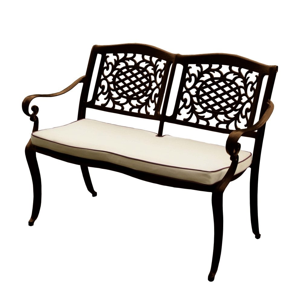 Barcelona Stacking Bench (Hammered Bronze & Cream)