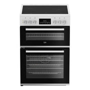 Beko EDC6731W 60cm Ceramic Double Oven Cooker - White