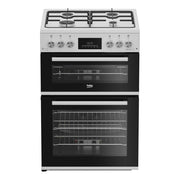 Beko EDG6231W 60cm Double Oven Gas Cooker - White