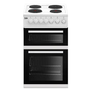 Beko EDP503W Freestanding 50cm Double Oven Electric Solid Plate Cooker