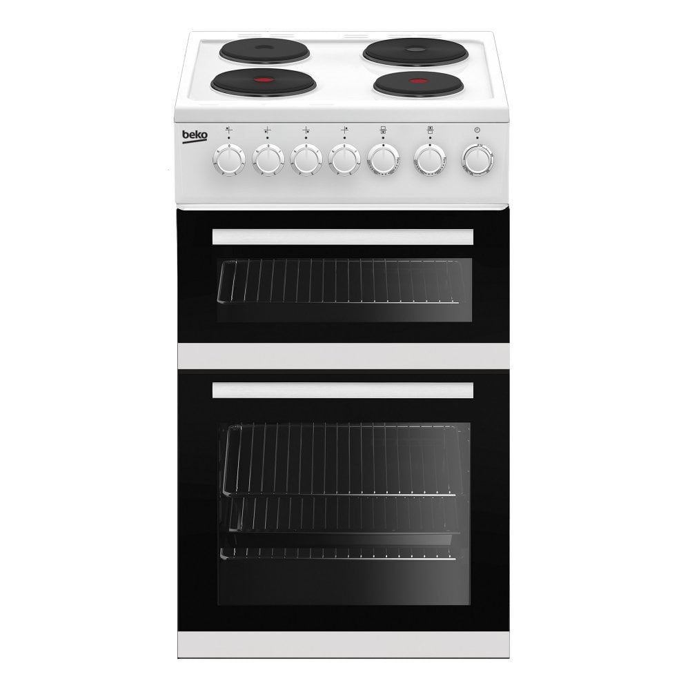 Beko EDP503W Freestanding 50cm Double Oven Electric Solid Plate Cooker