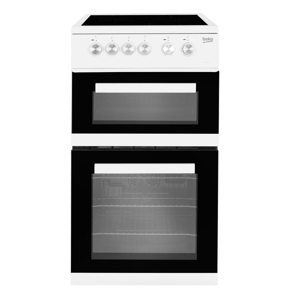 Beko KDVC563AW 50cm Double Oven Ceramic Hob Cooker - White