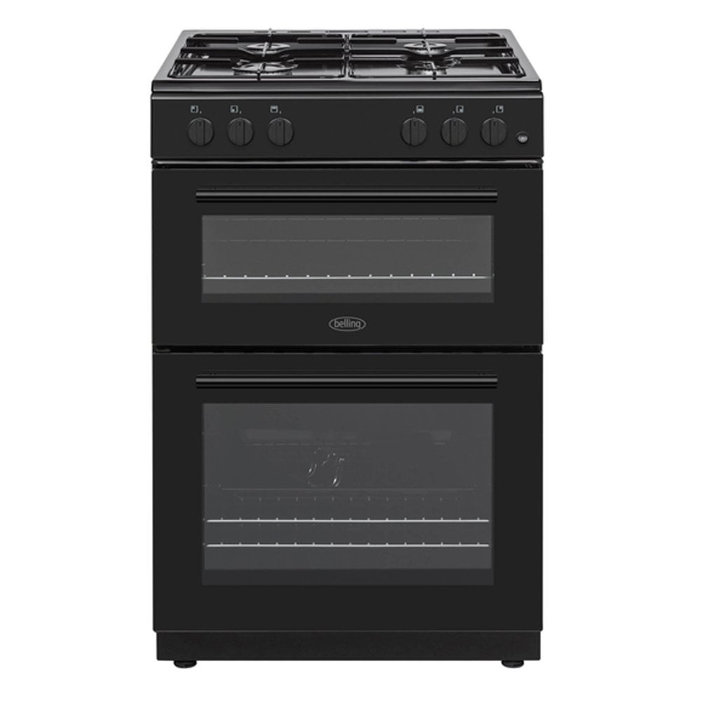 Belling BFSG61TCBLK/LPG 60cm Double Oven LPG Gas Cooker - Black