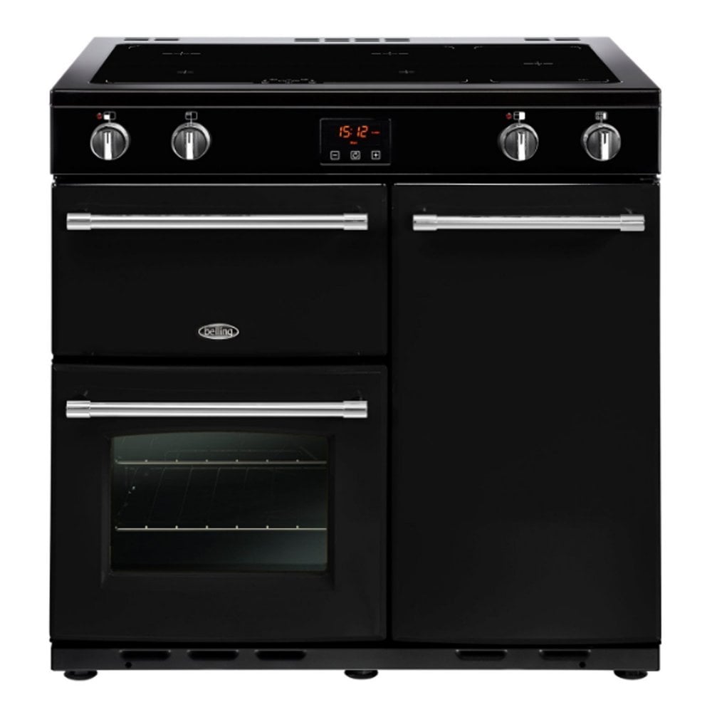 Belling Farmhouse (90Ei) 90cm Electric Range Cooker with Induction Hob in Black