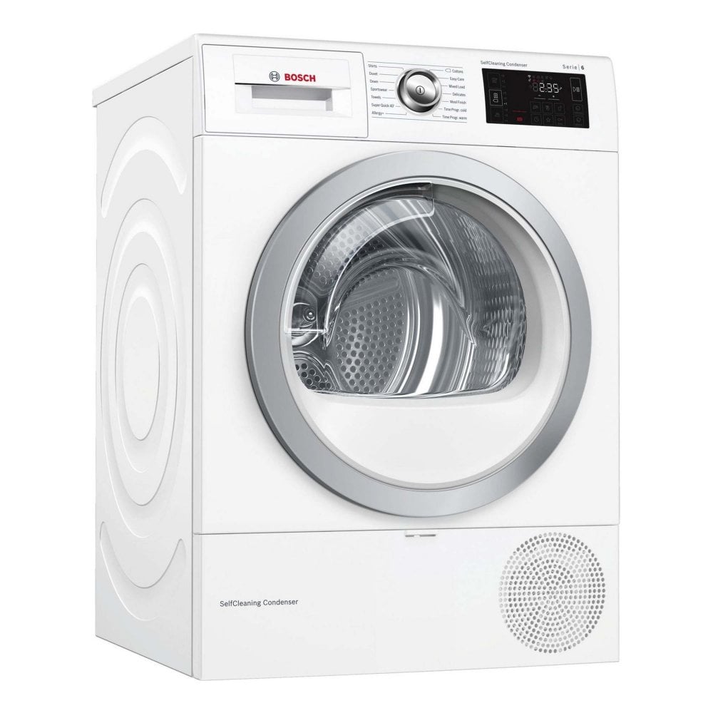 Bosch WTWH7660GB Serie 6 Heat Pump 9kg Tumble Dryer in White