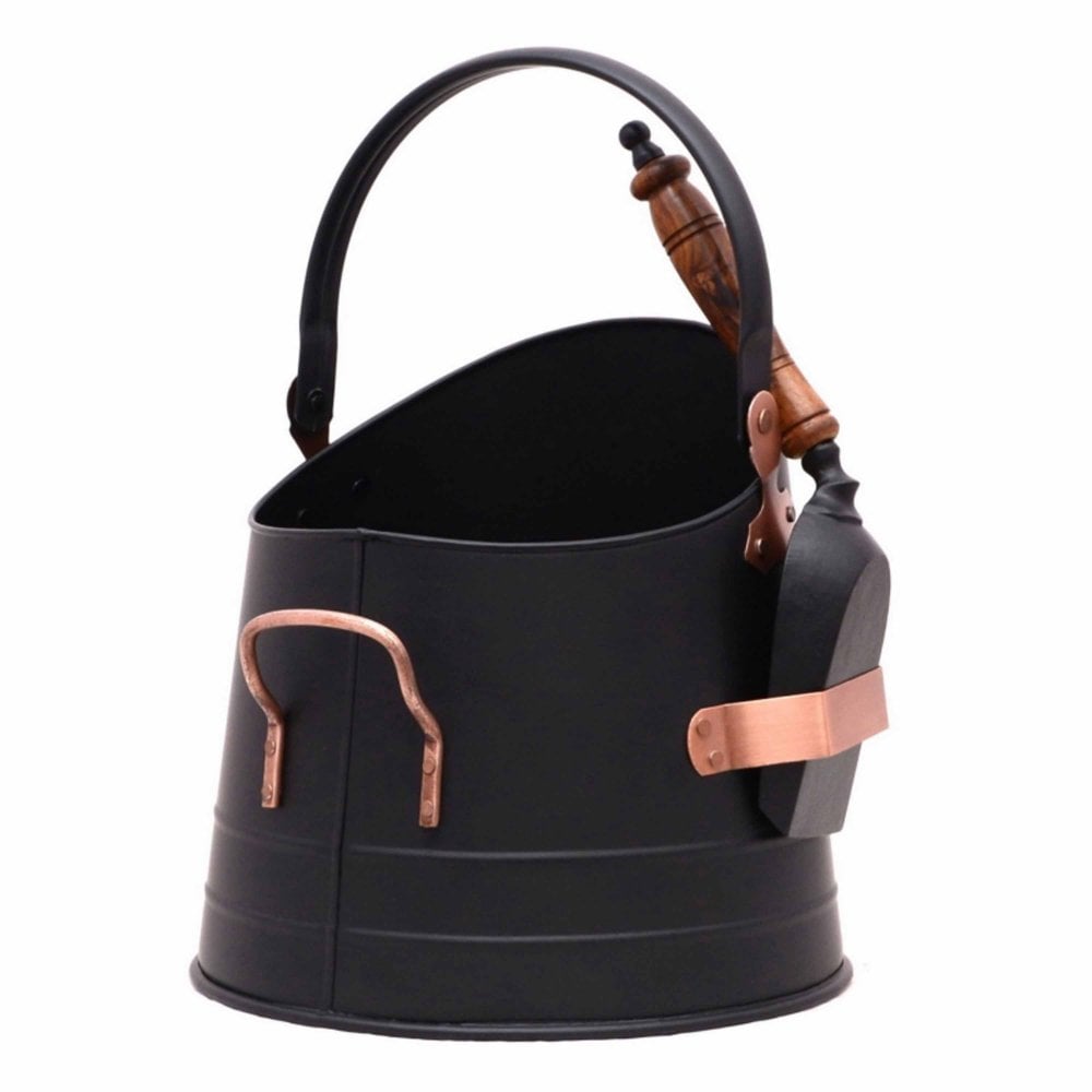 Castle Living Coal Bucket & Shovel - Black & Antique Copper