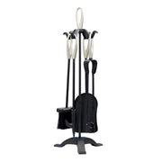 Castle Living Loop 5 Piece Companion Set (24inch) - Black & Nickel