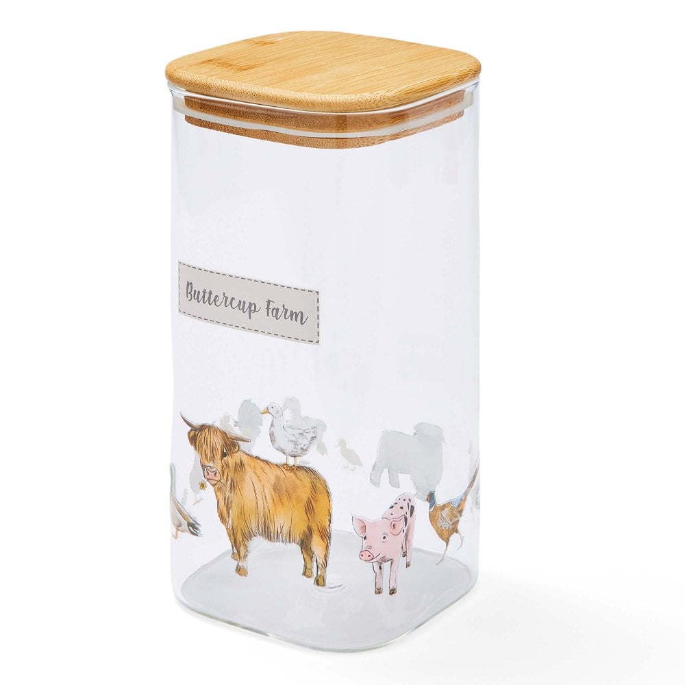 Cooksmart Buttercup Farm 1.5L Glass Jar