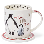 Cooksmart Christmas Gift Mug - What Fun Mug & Coaster
