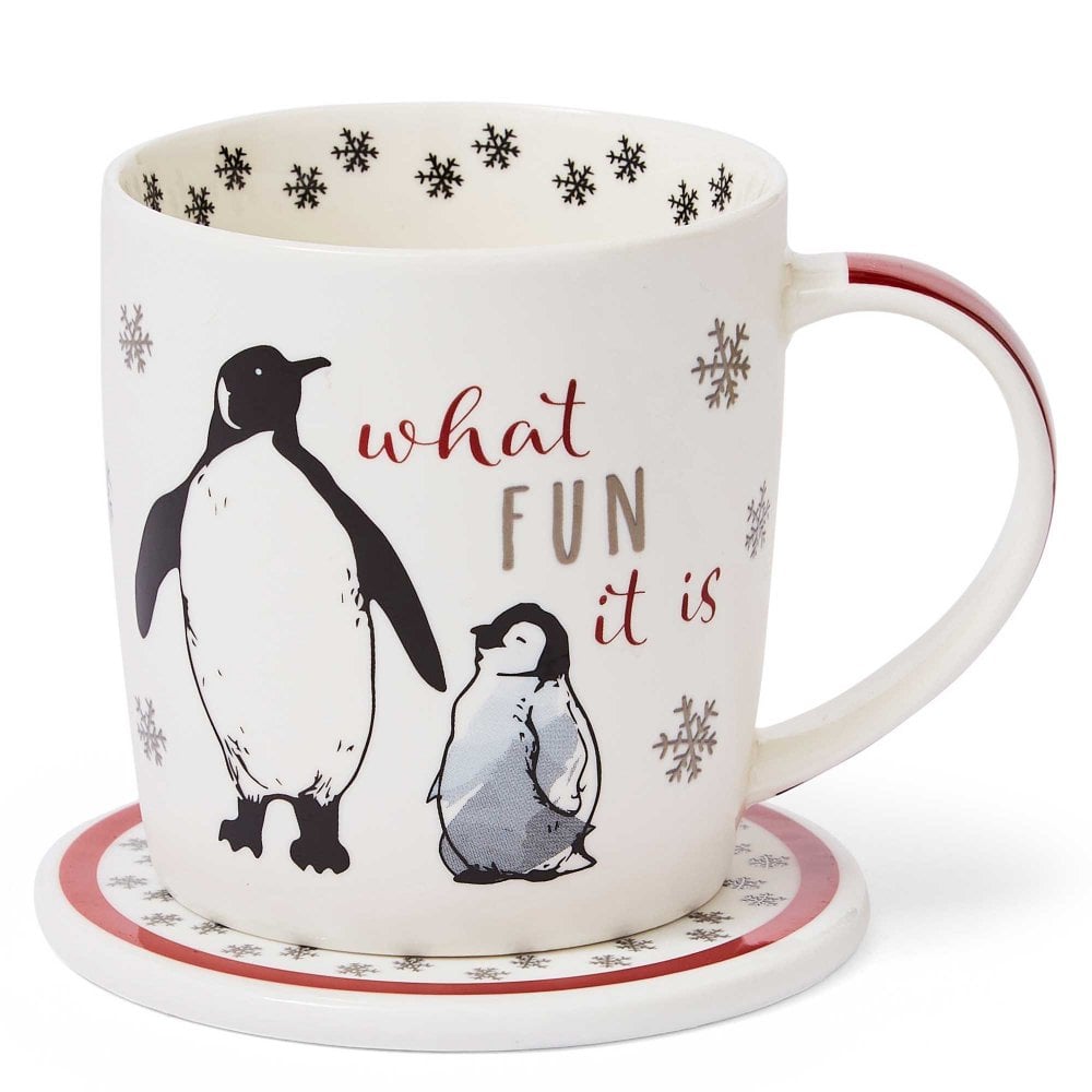 Cooksmart Christmas Gift Mug - What Fun Mug & Coaster