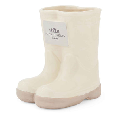 Cooksmart Hen House Lane Ceramic Utensil Pot/Vase Wellies
