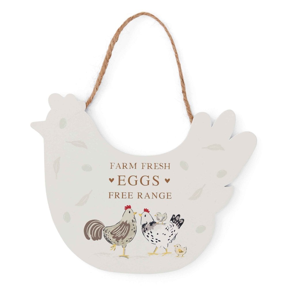 Cooksmart Hen House Lane Hen Plaque - Farm Fresh Eggs