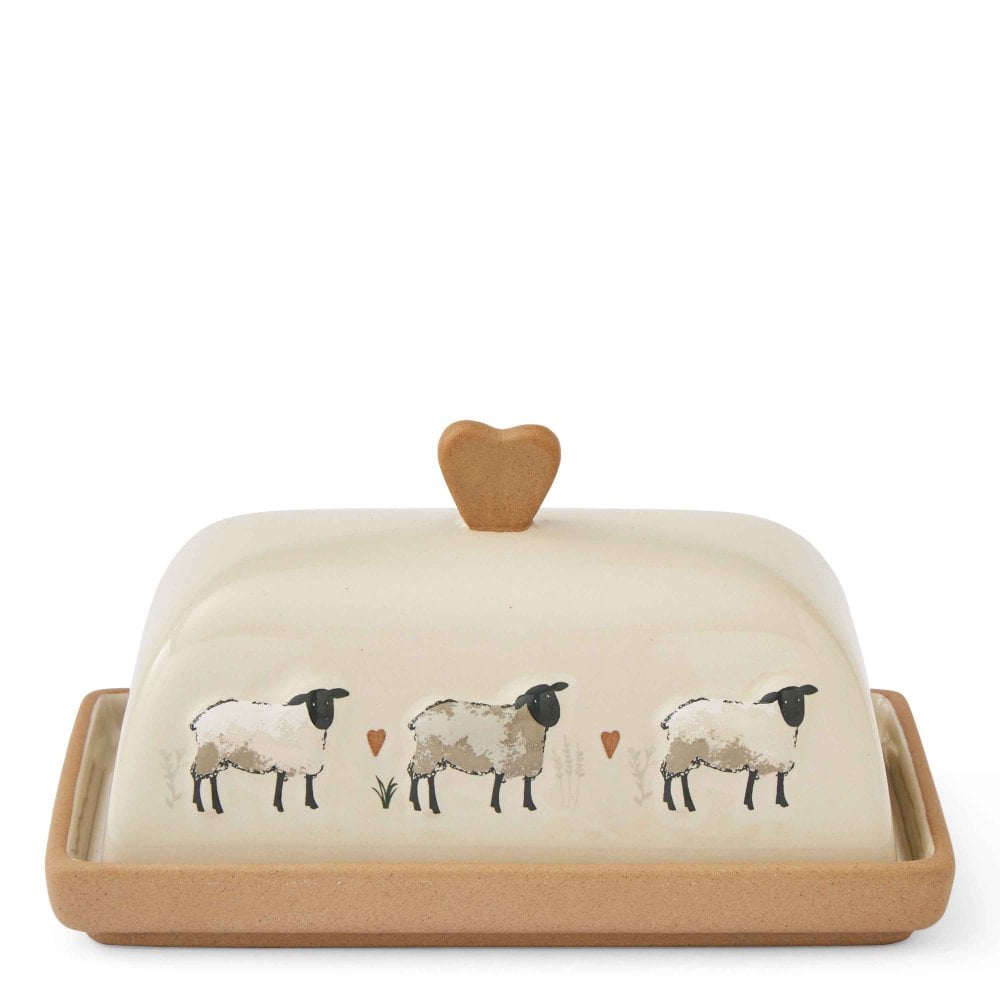 Cooksmart Highland Sheep Ceramic Butter Dish
