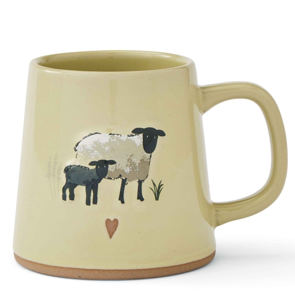 Cooksmart Highland Sheep Reverse Conical Mug - Sage