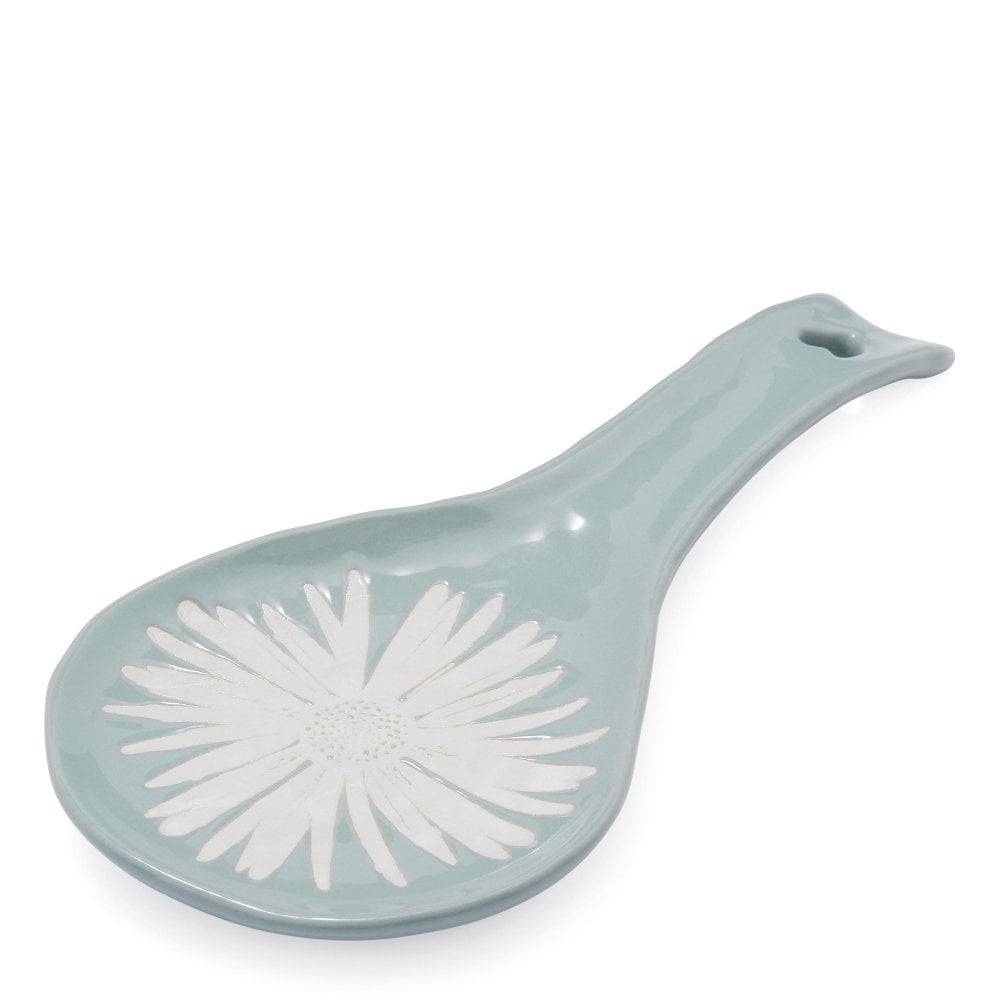 Cooksmart Homestead Ceramic Large Spoon Rest - Grey/Blue
