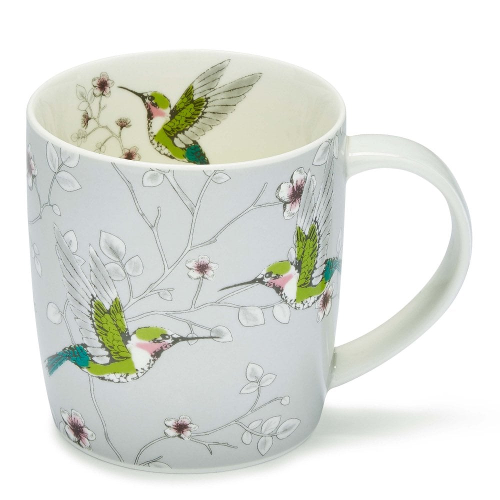 Cooksmart Hummingbirds Barrell China Mug – Grey
