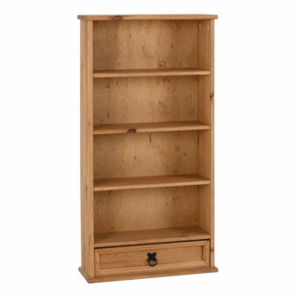 Corona 1 Drawer DVD Rack in Distressed Waxed Pine