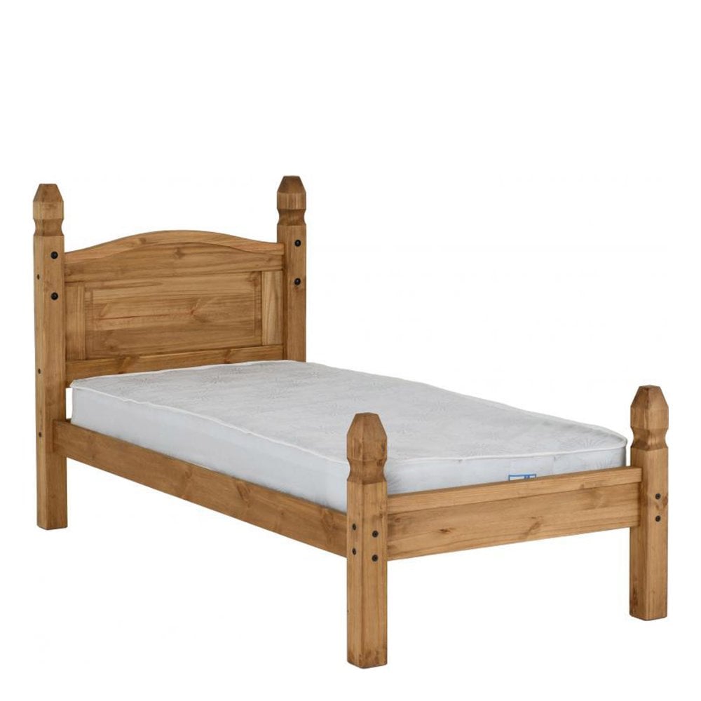 Corona 3' Bed Low Foot End in Distressed Waxed Pine