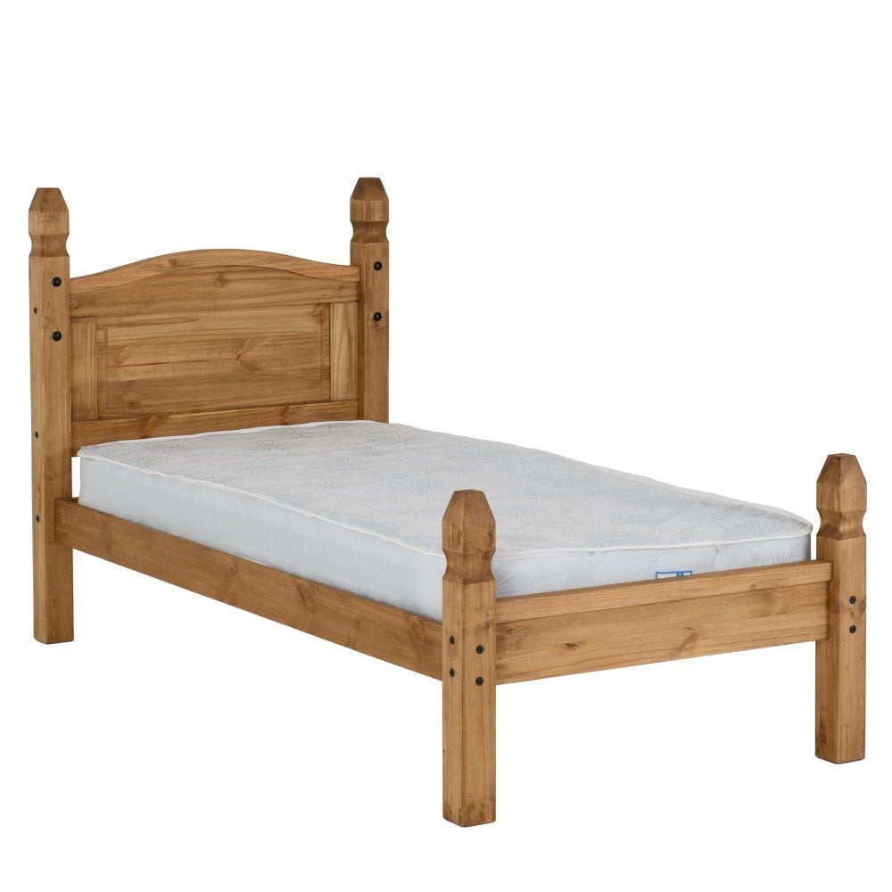 Corona 3' Bed Low Foot End in Distressed Waxed Pine