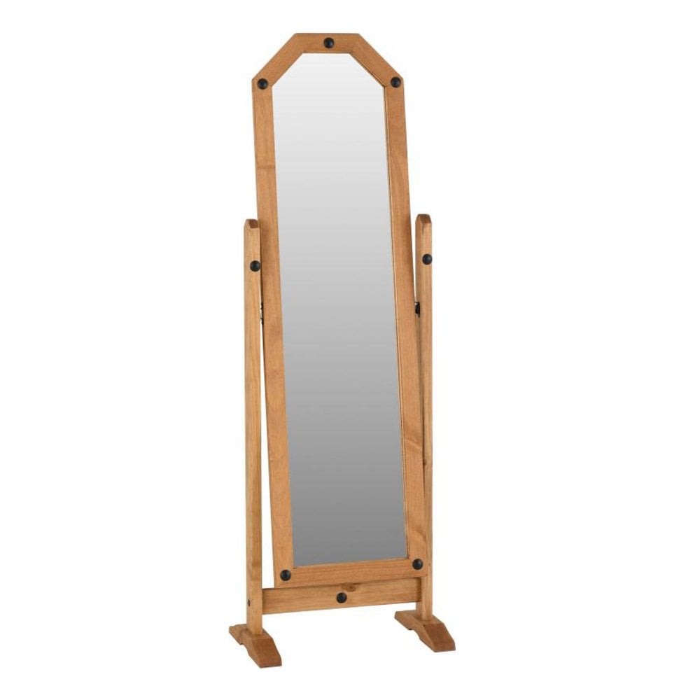 Corona Cheval Mirror in Distressed Waxed Pine