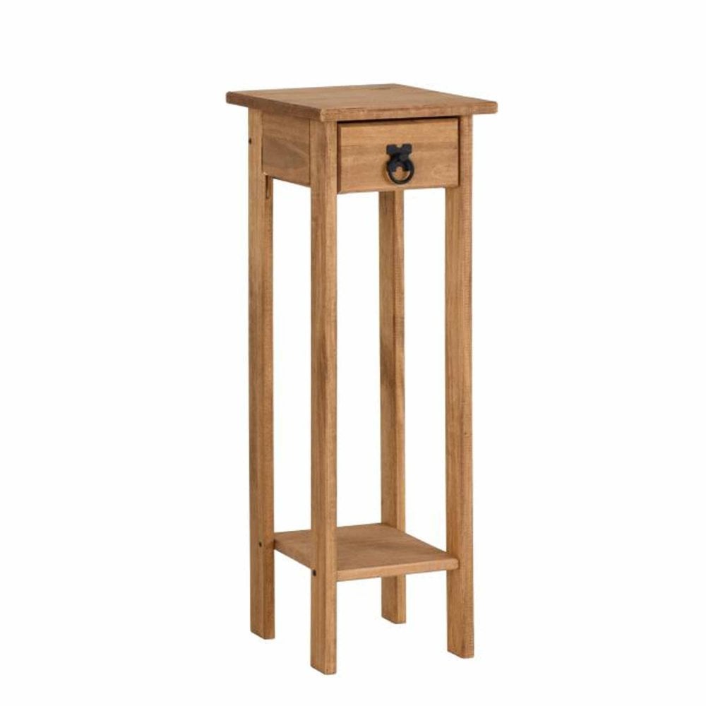Corona Large Plant Stand in Distressed Waxed Pine