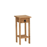 Corona Small Plant Stand in Distressed Waxed Pine