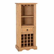Corona Wine Rack in Distressed Waxed Pine