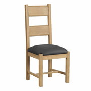 Delaney Oak Dining Chair - Grey PU