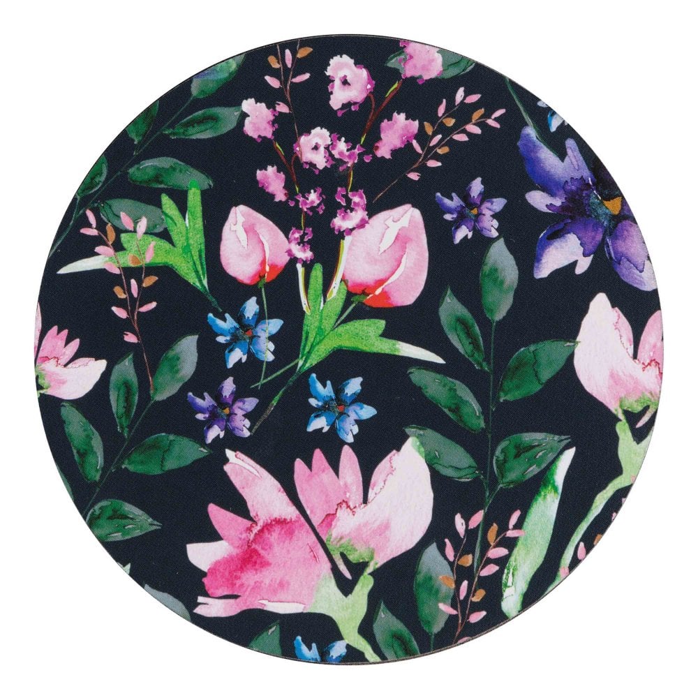Denby Dark Floral Round 6 Piece Coasters