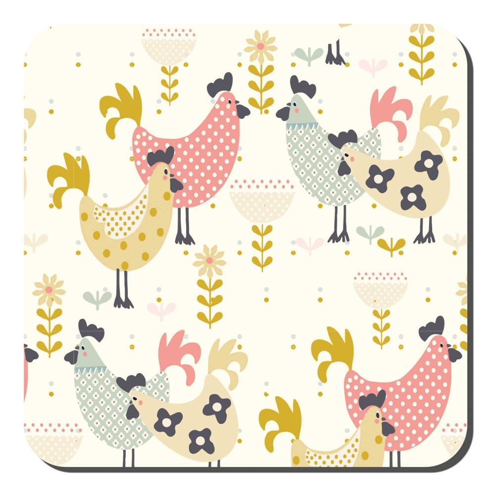 Denby Hens 6 Piece Coasters
