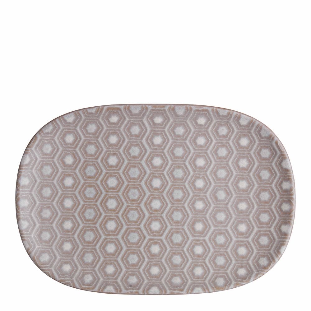 Denby Impression Pink Accent Medium Oblong Platter