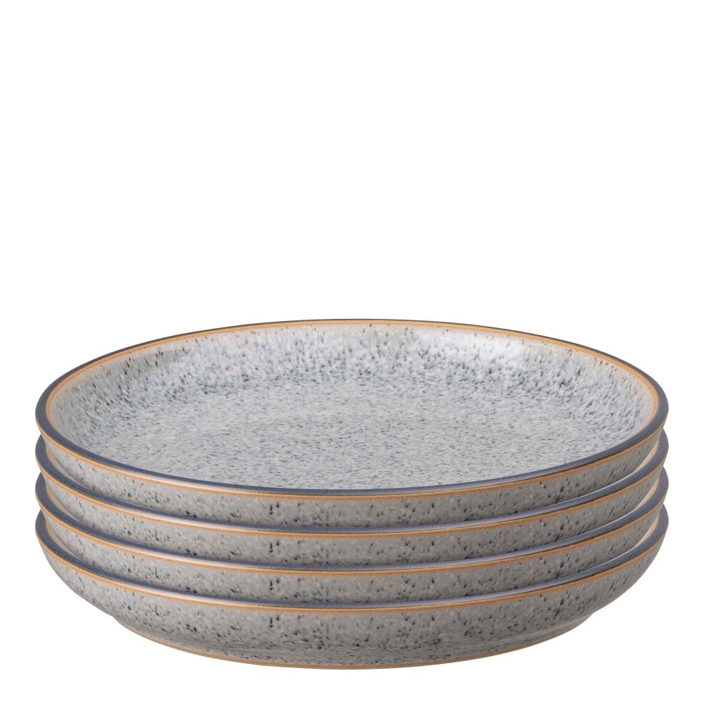 Denby Studio Grey 4 Piece Small Coupe Plate Set